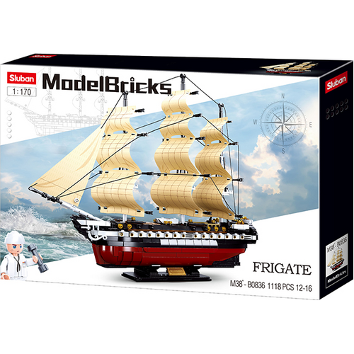 Sluban USS Frigate M38-B0836 1118 peices