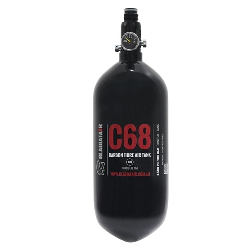 Gladiatair Carbon C68 HPA Tank with Gladiatair Regulator For Gel Blasters