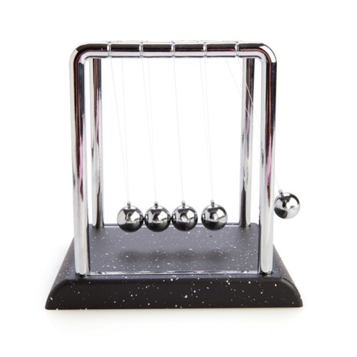 Small Newton's Cradle with Marble-look Base 505 Desktop mind tool