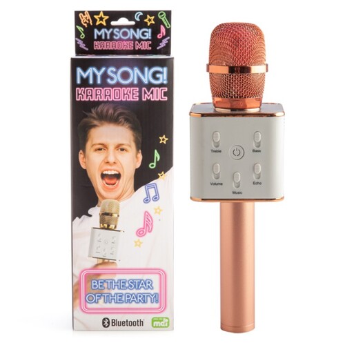 My Song! Karaoke Mic Rose Gold RS-WKM/RG bluetooth enabled