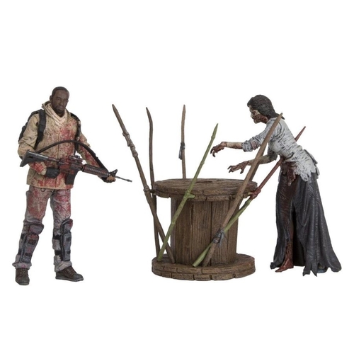 The Walking Dead - 7" Morgan with Impaled Walker & Spike Trap Action Figure Set
