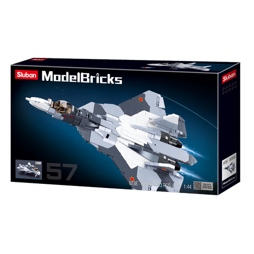 SLUBAN MB SU-57 FIGHTER 2 IN 1 893 PCS BUILDING BLOCKS M38 - B0986