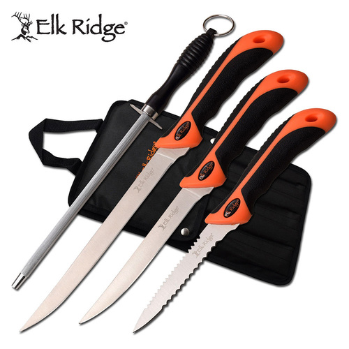 Elk Ridge Hi-Vis Fillet Knife Set K-ER-200-13SET great for fishing