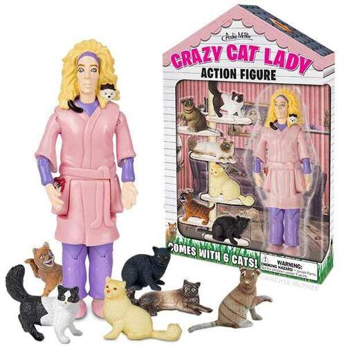 Archie McPhee – Crazy Cat Lady Action Figure