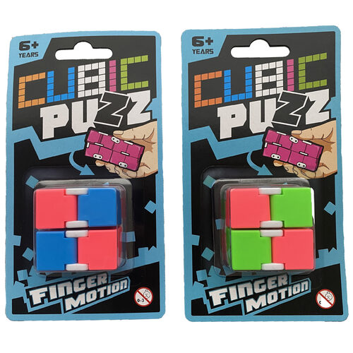 PG206 – Multi Colour Infinity Cube fidget toy BLUE/PINK COLOUR