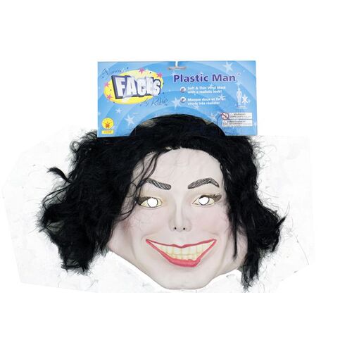 Vinyl Mask 30cm Plastic Man Age 3+ Code:50584 (michael jackson?) halloween