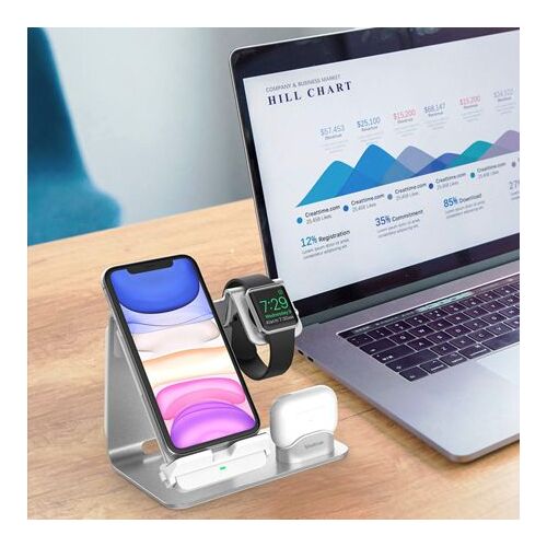 Smatree Wireless Charging Station for Apple Watch, earphones/Pro, iPhone 11/11 Pro/11 Pro Max/Xs MAX/XR/XS/X/8/8 Plus, Galaxy Note 10/S10/S10 Plus