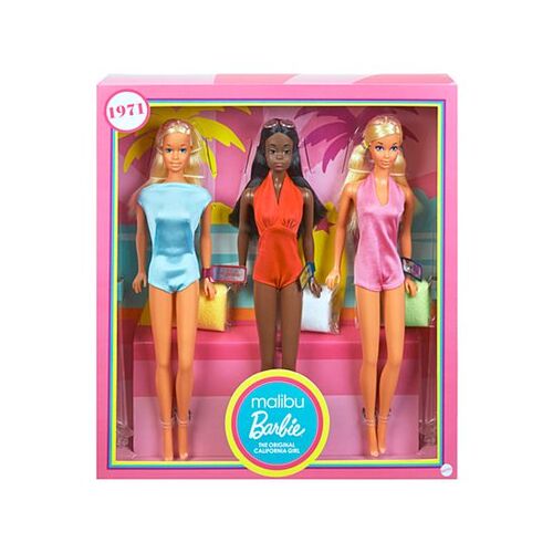 1971 Malibu Barbie Friends 3 Dolls Gift Set