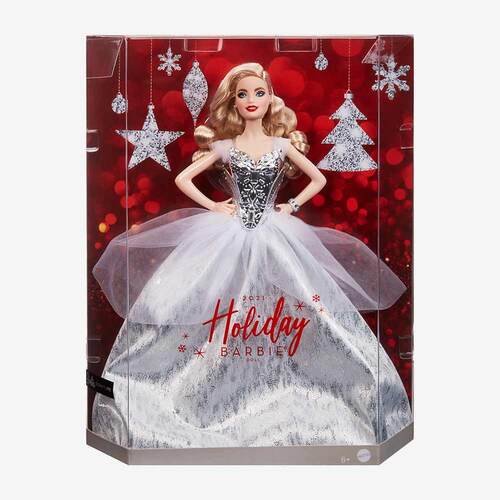 2021 Holiday Barbie® Doll, Blonde Wavy Hair