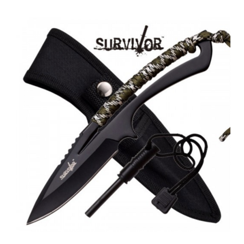 Survivorⓒ Fixed Blade Knife with Fire Starter