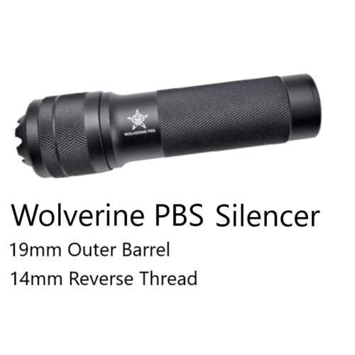 Wolverine PBS Universal Metal Silencer for Gel Blasters