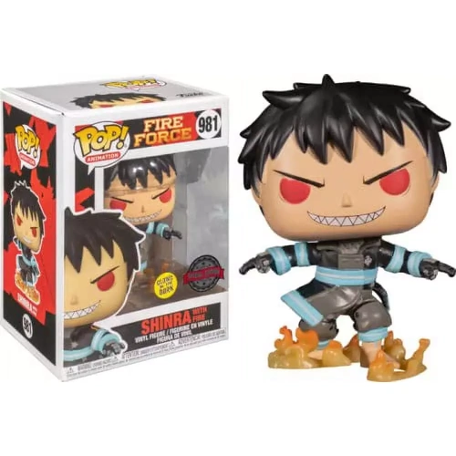 Fire Force - Shinra with Fire Glow #981 US Exclusive Pop! Vinyl
