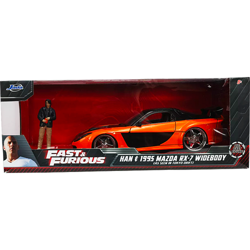 Fast and Furious - 1995 Mazda RX7 with Han 1:24 Scale Hollywood Ride (JAD33174)