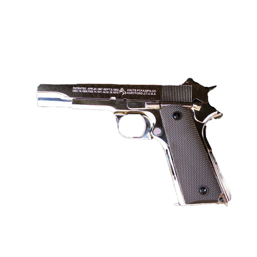 Golden Eagle 1911 3305SV Laser Engraved Chrome GBB Gel Blaster Pistol (g05sv)