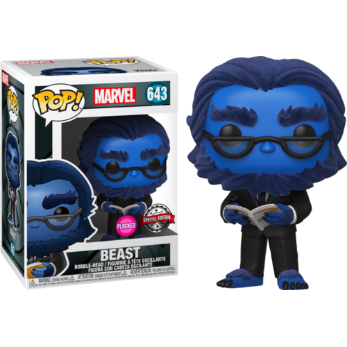 X-Men (2000) - Beast Flocked 20th Anniversary US Exclusive #643 Pop! Vinyl