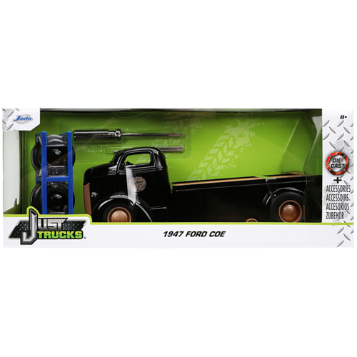 Just Trucks - Ford COE Flatbed 1947 Black 1:24 Scale Diecast Vehicle