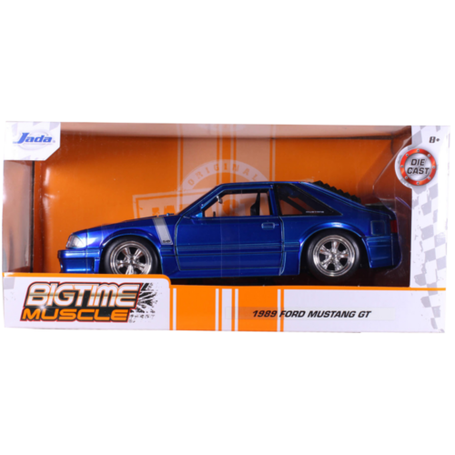 Big Time Muscle - Ford Mustang GT 1989 Blue 1:24 Scale Diecast Vehicle