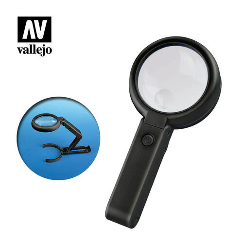 VALLEJO Foldable LED Magnifier (with Built in Stand) T14002