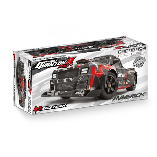 MAVERICK QUANTUMR FLUX 4S 1/8 4WD RACE TRUCK - GREY/RED [150313] drift/race