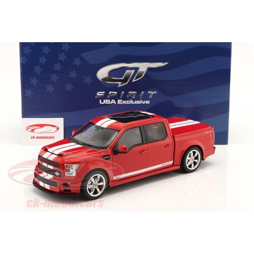 1:18 GT Spirit 2017 Shelby F-150 Super Snake Red w/White Stripes limited only 500 made