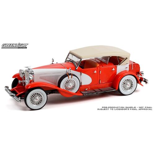 Greenlight GL13627 1:18 Duesenberg II SJ - Red and White (Top-Up)
