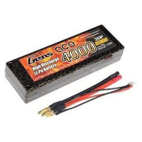 B-30C-4000-2S1P-HardCase-9 | Gens Ace 7.4v 4000mAh 30C Hard Case LiPo Battery