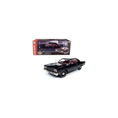 1969 X9 Black Velvet Plymouth Duster GTX Hardtop 1:18 Scale American Muscle AMM1204