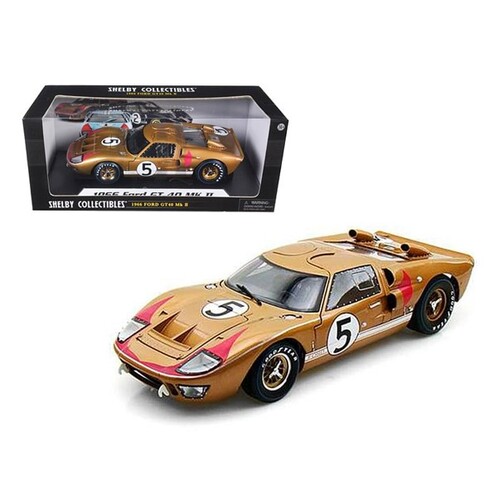 1:18 1966 SHELBY FORD GT40 MKII Gold-- Gold #5 -- SHELBY COLLECTIBLES