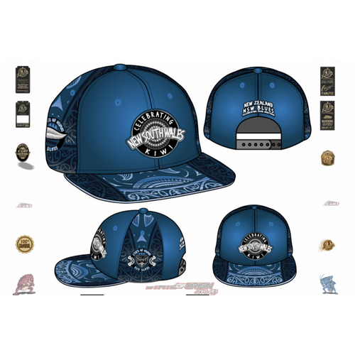 (HG52) State of Origin NEW SOUTH WALES KIWI FLAT CAP” CELEBRATING YOUR HERITAGE HAT