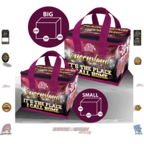 NG71Q State of origin QLD TEAM COOLER/ SHOPPING BAG, LARGE” THE PLACE I CALL HOME”