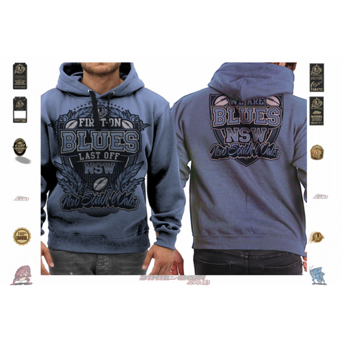 (4XL) state of origin first on nsw hoodie
