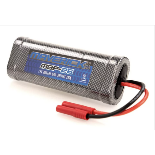7.2v MAVERICK MBP-26 3000MAH NI-MH BATTERY HXT 4MM CONNECTOR MV22601