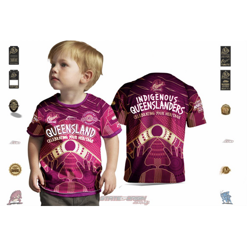 SIZE 2 Todler baby state of origin QLD INDIGENOUS TODDLER JERSEY
