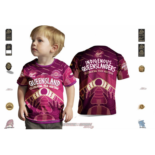 SIZE 6 Todler baby state of origin QLD INDIGENOUS TODDLER JERSEY