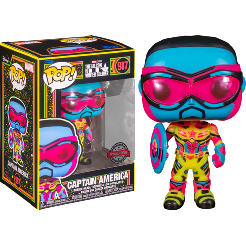 The Falcon and the Winter Soldier - Cap America Black Light US Exclusive #987 Pop! Vinyl