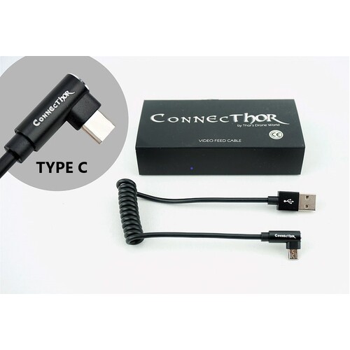 ConnecThor USB 2.0 to Type C Coiled able for Tablets