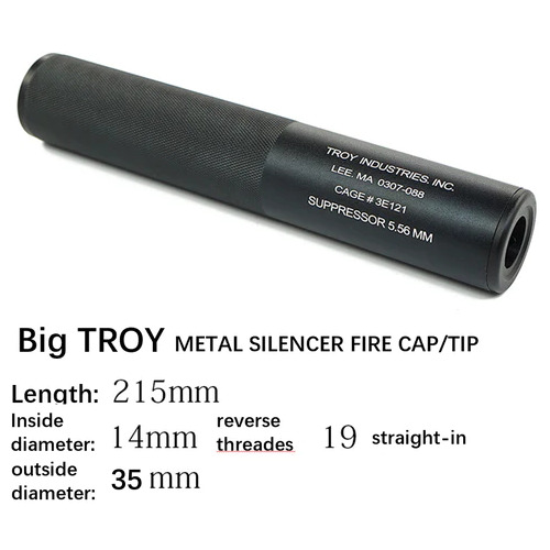 Big TROY Metal Suppressor Silencer for gel blasters gbih