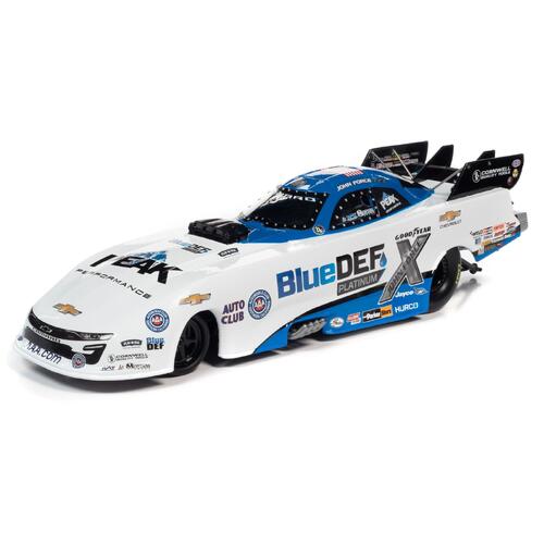 1:24 Scale John Force 2021 Chevy Camaro BlueDEF Funny Car Diecast Model AWN004