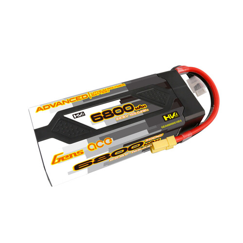 GEA68006S10E5 Gens Ace Advanced 6800mAh 22.8 V 100C 6S1P HardCase Lipo Battery Pack 61# With EC5 Plug