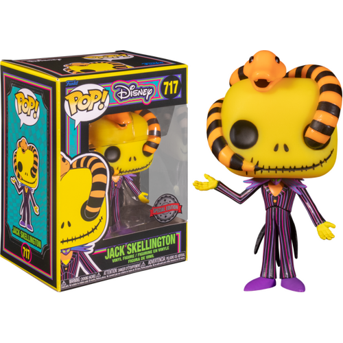 The Nightmare Before Christmas - Jack with Snake Black Light US Exclusive #717 Pop! Vinyl