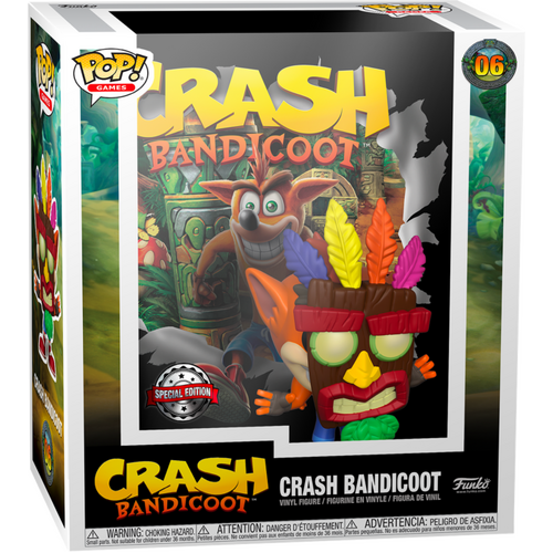 Crash Bandicoot - Crash with Aku Aku Mask US Exclusive #06 Pop! Cover