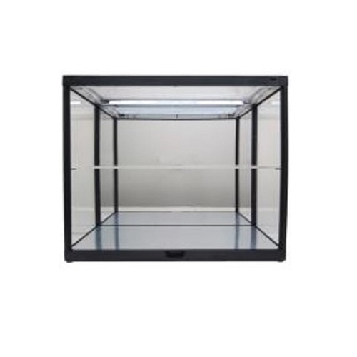 KC7820MBLK  BLACK MIRRORED BACK AND BASE DISPLAY CASE 2 LAYERS LED