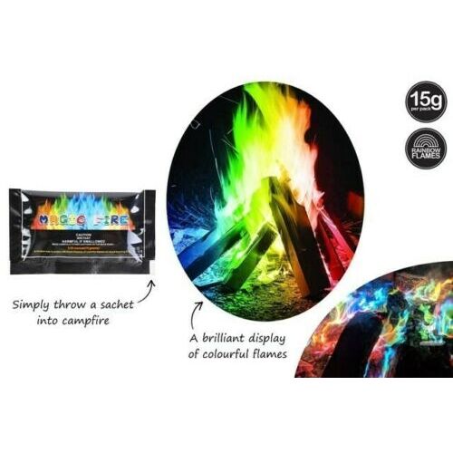 MAGIC FIRE DUST - Creates Rainbow Coloured Flames