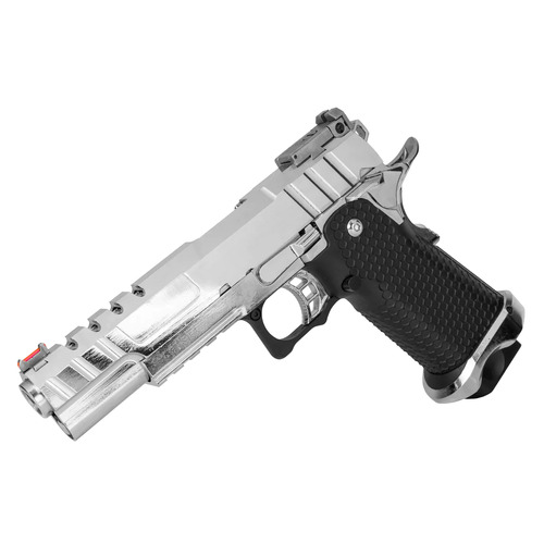 Golden Eagle 3343SV Chrome CNC GMX Silver Green Gas 2011 Pistol GBB Gel Blaster GE3343SV