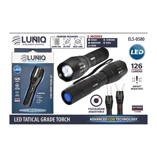 Luniq Tactical Grade Torch Super bright 126 lumens