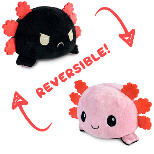 Reversible Plushie - Axolotl Pink/Black