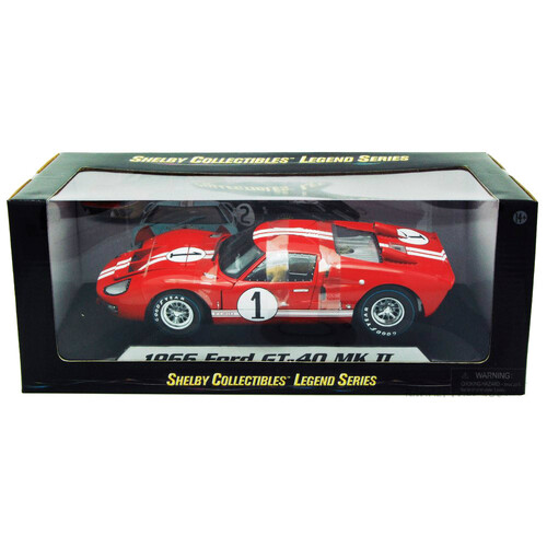 SH407 1:18 #1 1966 Ford GT40 MKII Red Shelby collectables