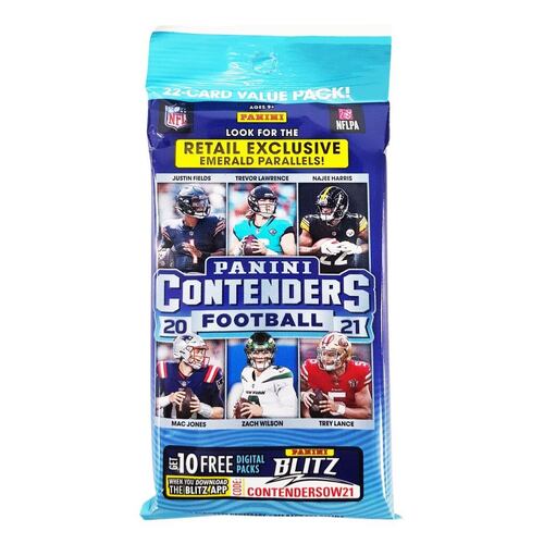 PANINI 2021- 22 Contenders Football (Hobby) Fat Pack Trading cards