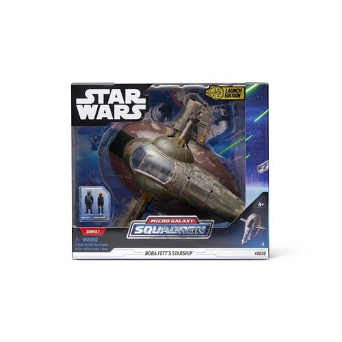 Micro Galaxy squadron STAR WARS Deluxe Vehicle (8" Vehicle & Figure)  - Boba Fett's Ship