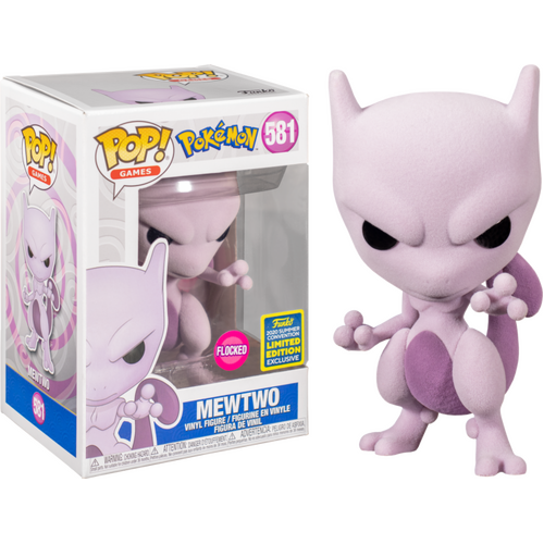 (SW) Pokemon - Mewtwo Flocked Pop! Vinyl Figure (2020 Summer Convention Exclusive) #581